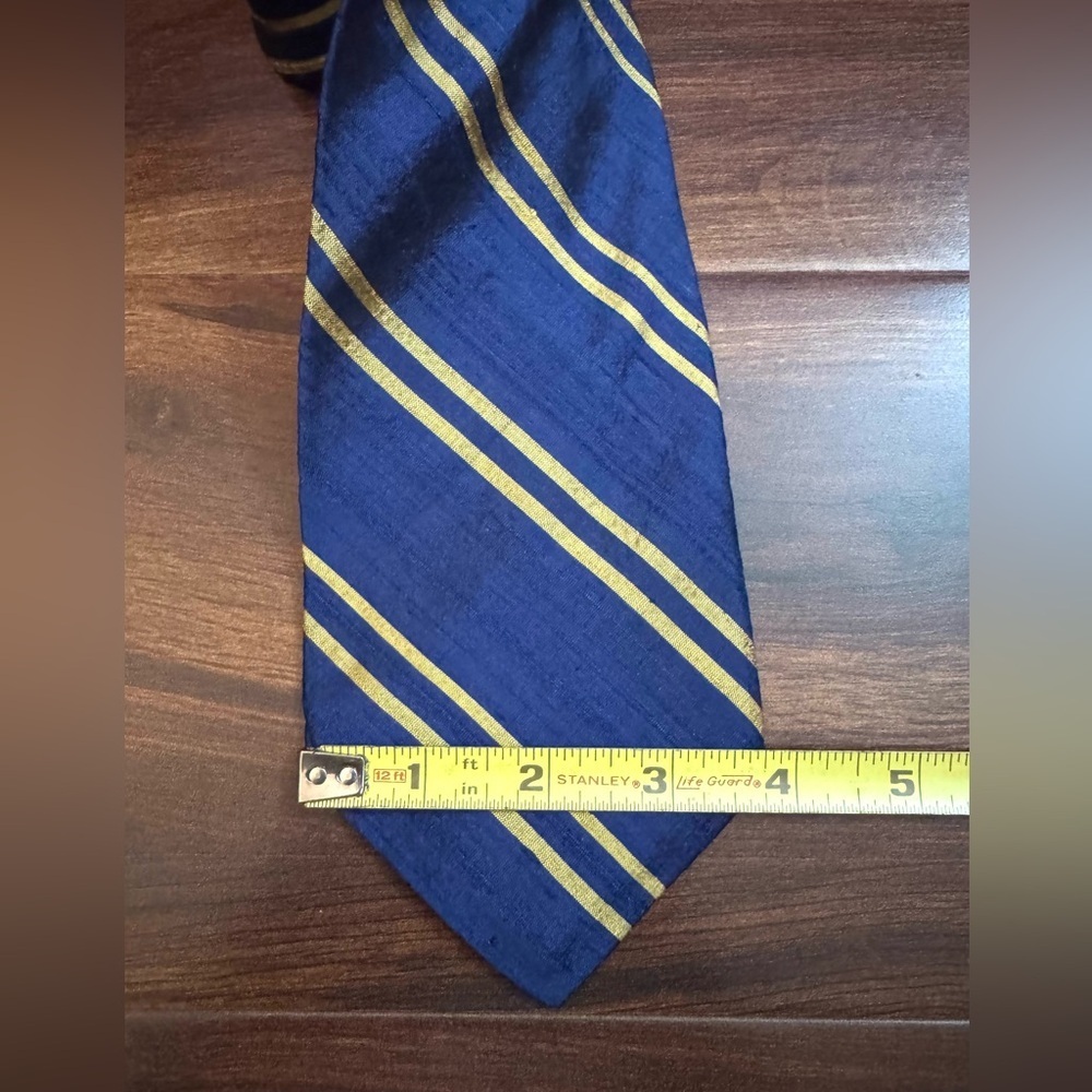 Brooks Brothers Blue and Gold Striped Tie - Picture 7 of 8